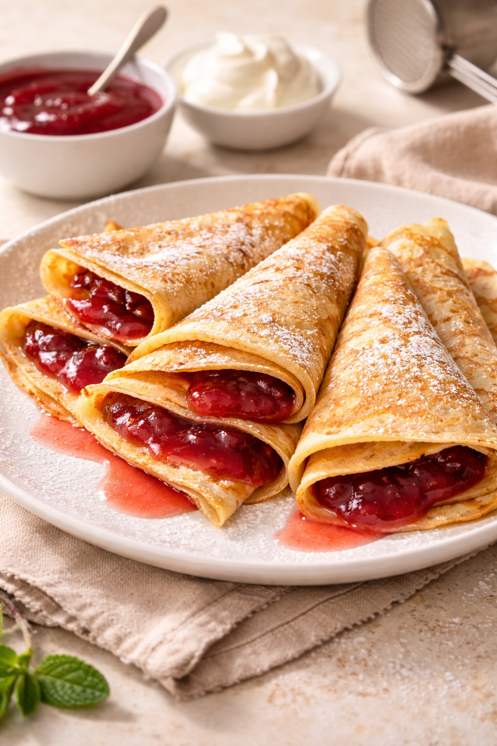 Raspberry & Banana Crêpes
